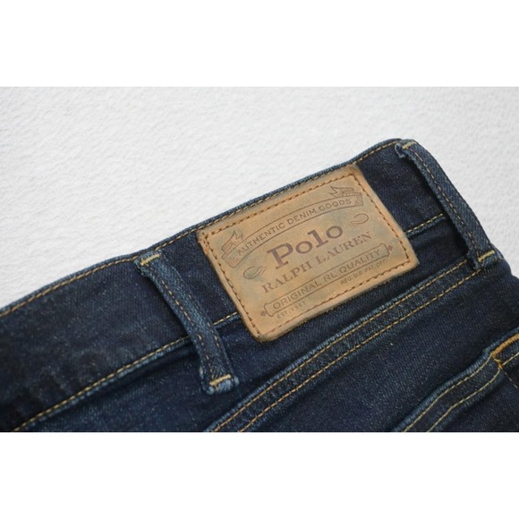 Polo Ralph Lauren Varick Slim Straight Stretch Denim Jeans Blue Mens Sz 38 x 30